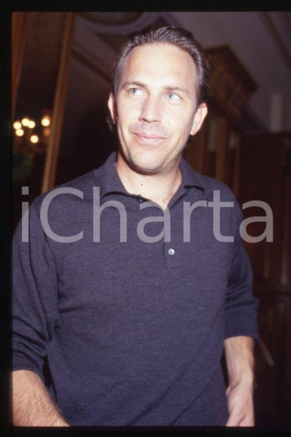 Fotografia d epoca originale Kevin COSTNER  ITALIA 1991 Evento Robin Hood 35 mm vintage slide 4 1