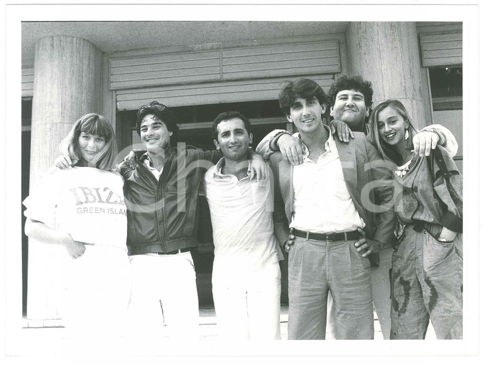 Fotografia d epoca originale 1984 VENEZIA Mostra del Cinema  Marcello MODUGNO Debora ERGAS Pino INSEGNO 1 1