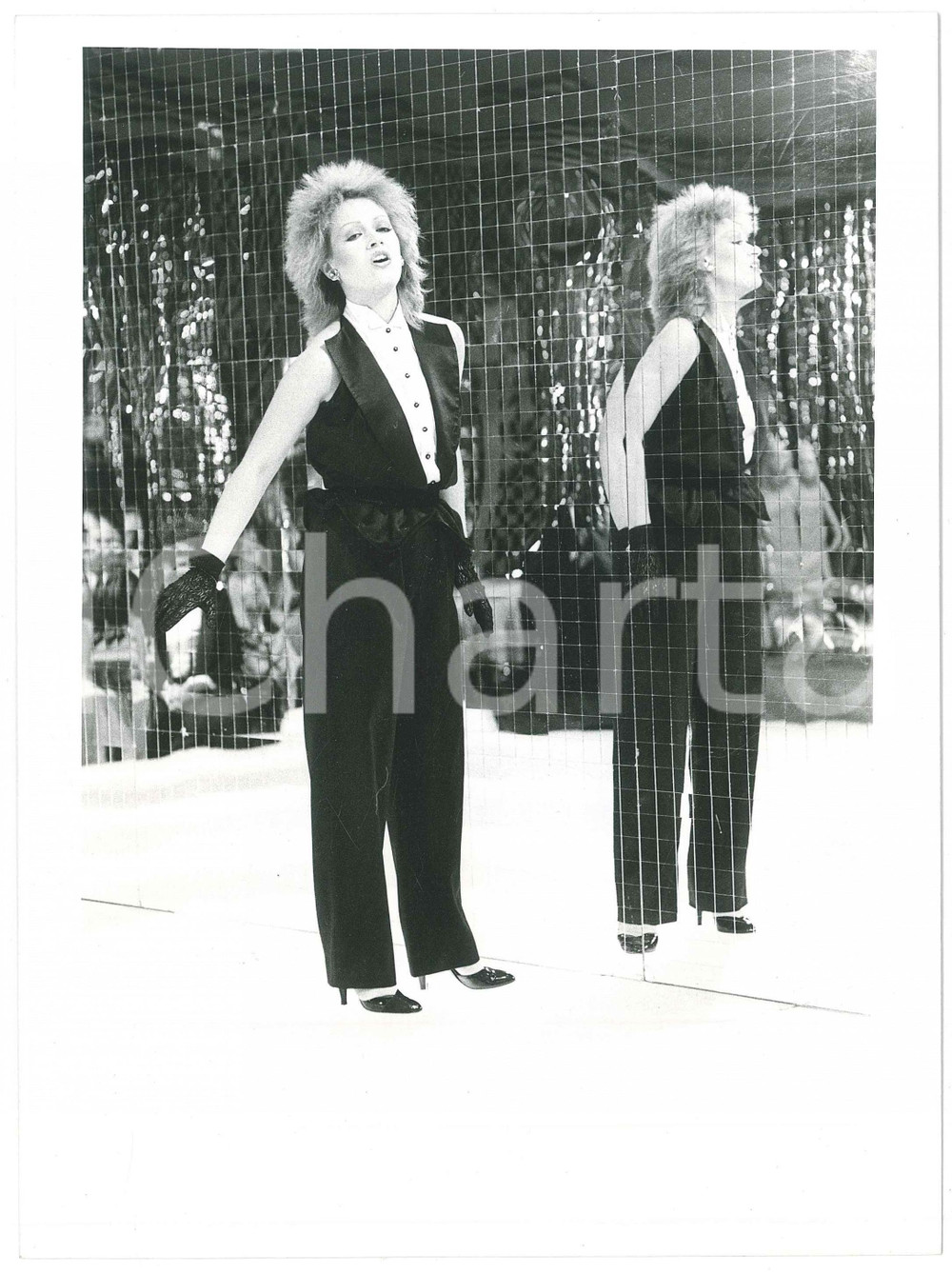 Fotografia d epoca originale 1985 ca MUSICA ITALIA Cantante Tiziana RIVALE  Ritratto 2 Foto 1