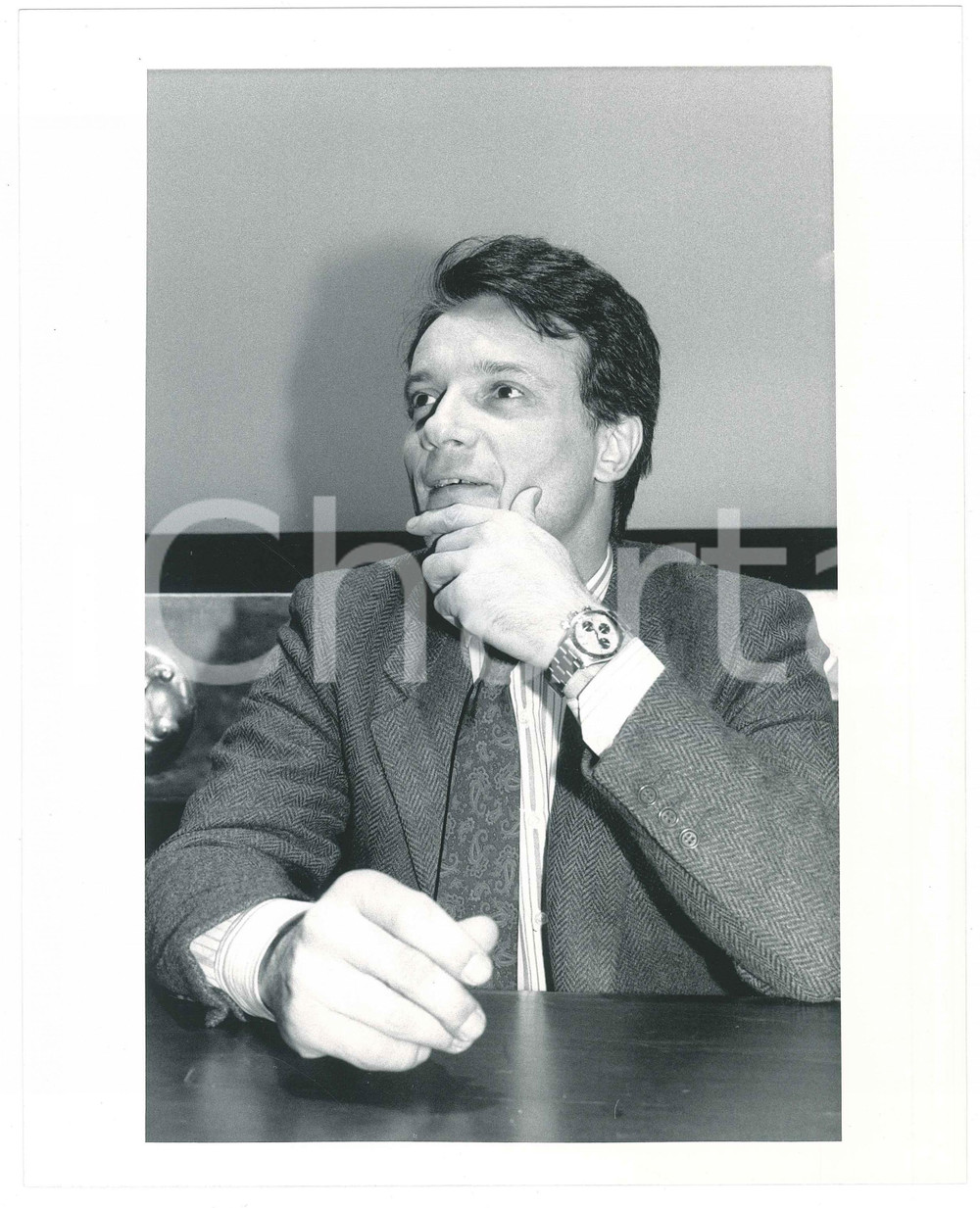 Materiale cinematografico d’epoca 1990 ca ITALIA  MUSICA Massimo RANIERI Ritratto  Foto 20x25 cm 1