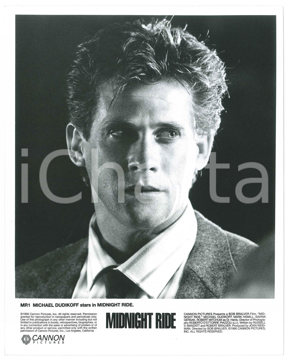 Fotografia d epoca originale 1990 CINEMA Midnight ride  Michael DUDIKOFF nel film  Foto 20x25 cm 1