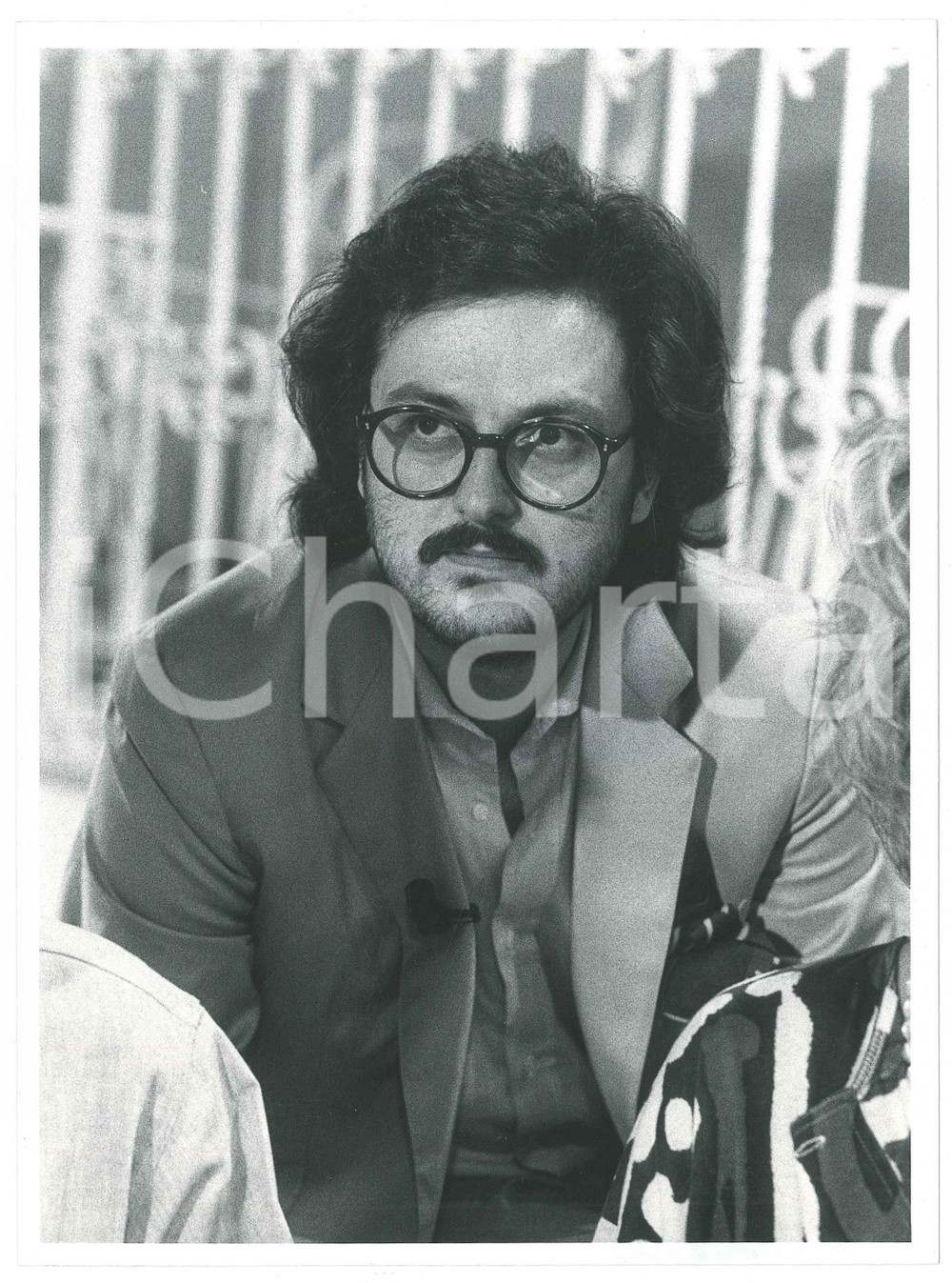 Fotografia d epoca originale 1985 RAI UNO Italia mia  Gigi MARZULLO Ritratto del giornalista Foto 24x18 cm 1