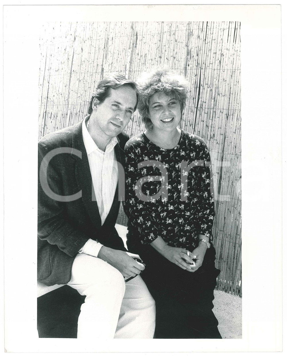 Fotografia d epoca originale 1990 ca ITALIA  CINEMA Fiorella INFASCELLI Vanni RICOTTINI Foto 20x25 cm 1