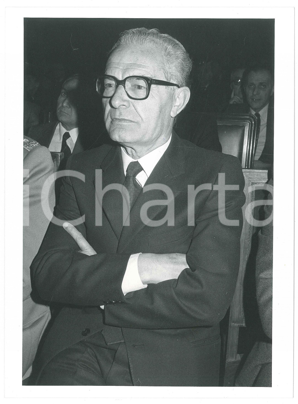 Fotografia d epoca originale 1985 ca PARTITO REPUBBLICANO Giuseppe SCHIAVINATO Onorevole PRI Foto 18x24 cm 1