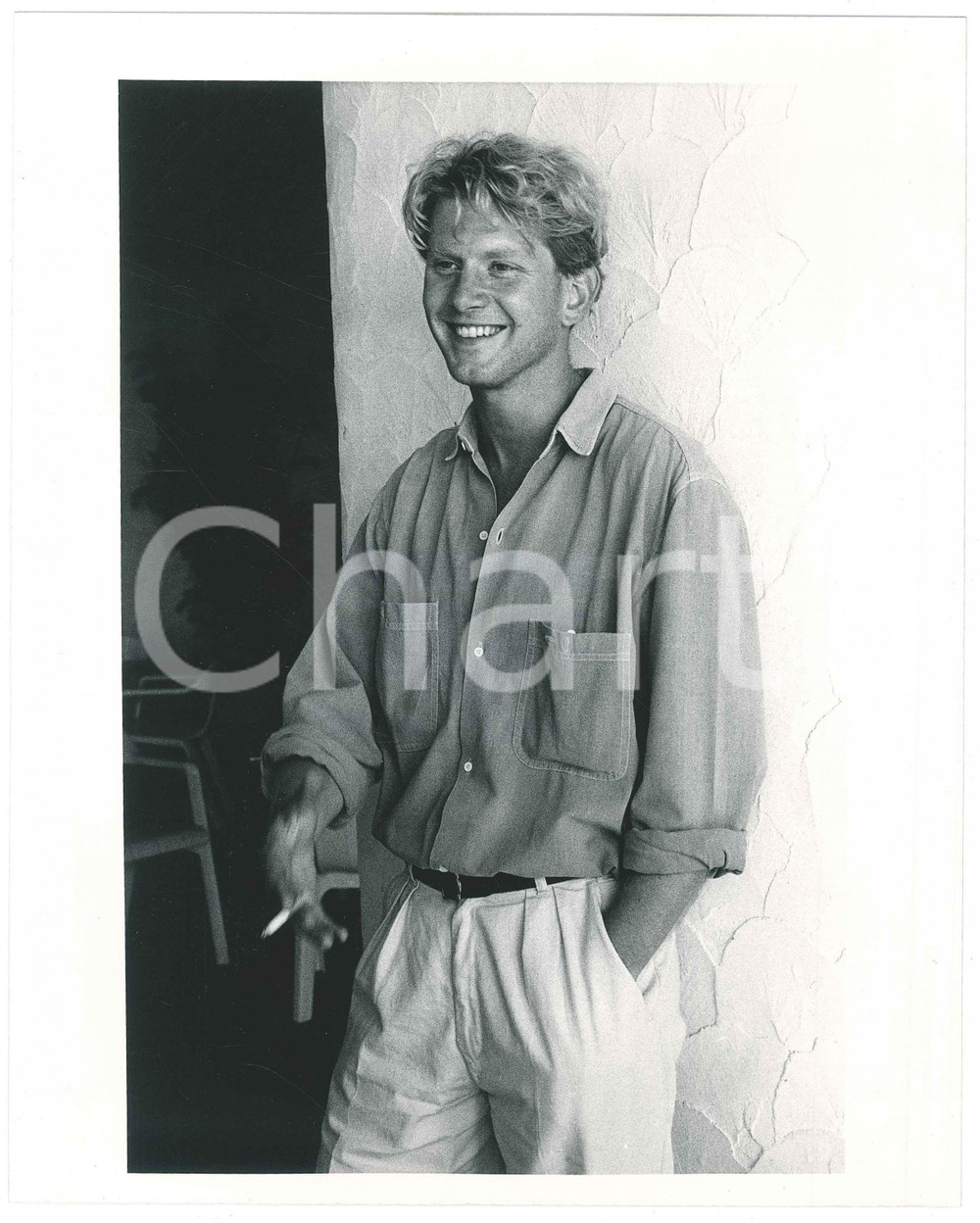 Fotografia d epoca originale 1985 ca CINEMA James WILBY Ritratto dell attore  Foto 20x25 cm 7 1