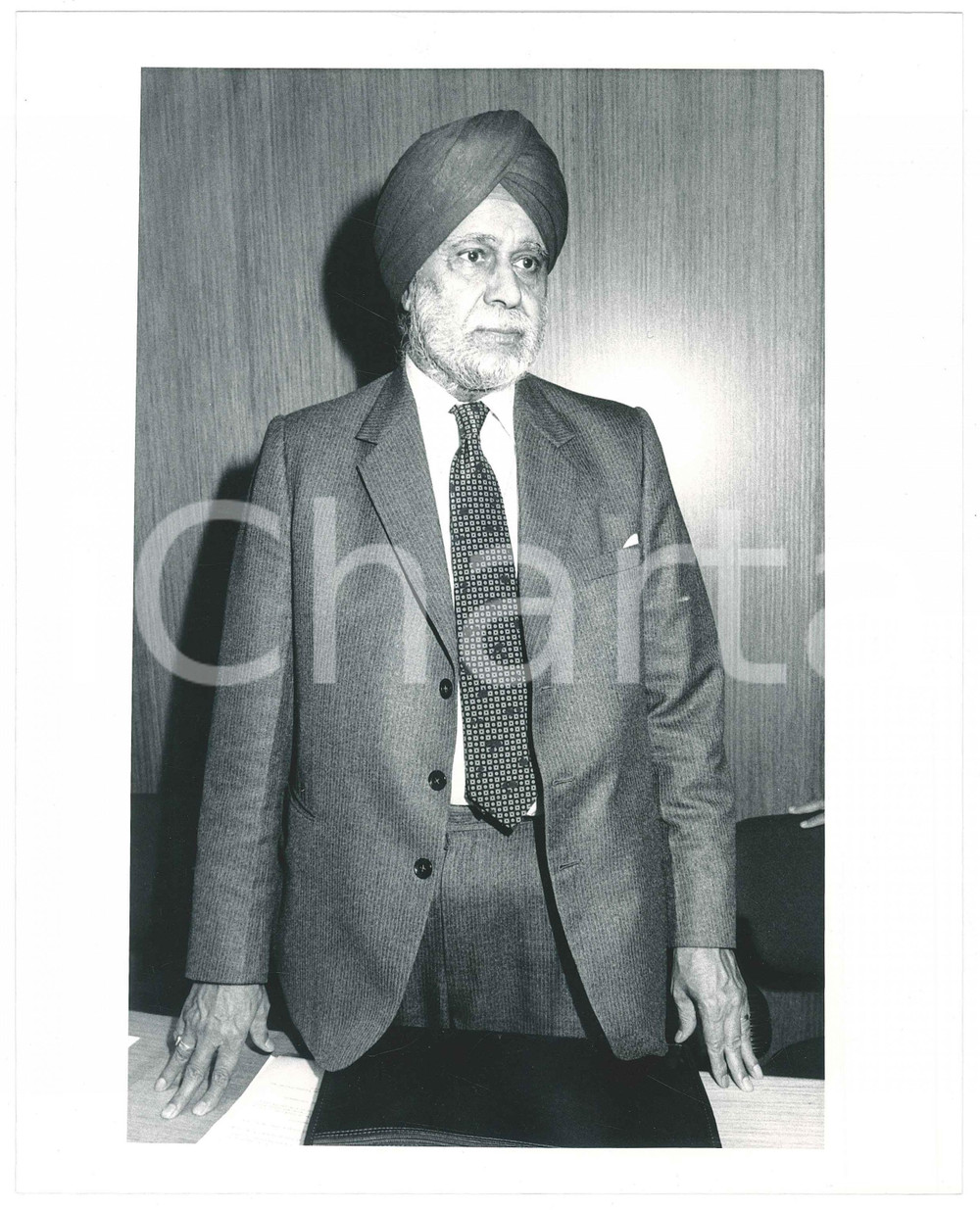 Fotografia d epoca originale 1985 ca ITALIA  Bishan Singh BEDI Giocatore di cricket  Foto 20x25 cm 2 1