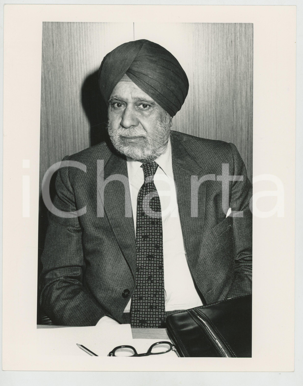 Fotografia d epoca originale 1985 ca ITALIA Bishan Singh BEDI Giocatore di cricket  Foto 20x25 cm 3 1