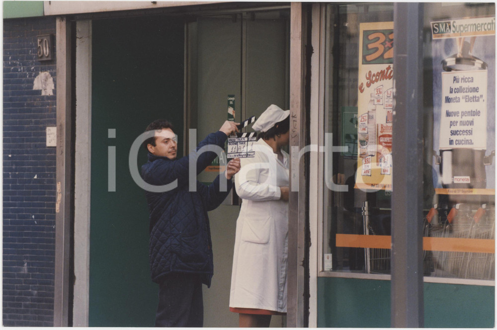 Materiale cinematografico d’epoca 1997 L uomo d acqua dolce Regia di Antonio ALBANESE  Backstage Foto 23x15 cm 1