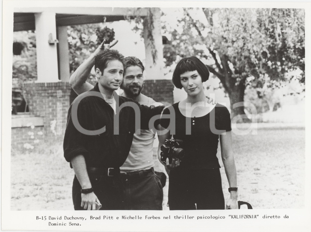 Materiale cinematografico d’epoca 1993 CINEMA Kalifornia David DUCHOVNY Brad PITT Michelle FORBES Foto 24x18 cm 1