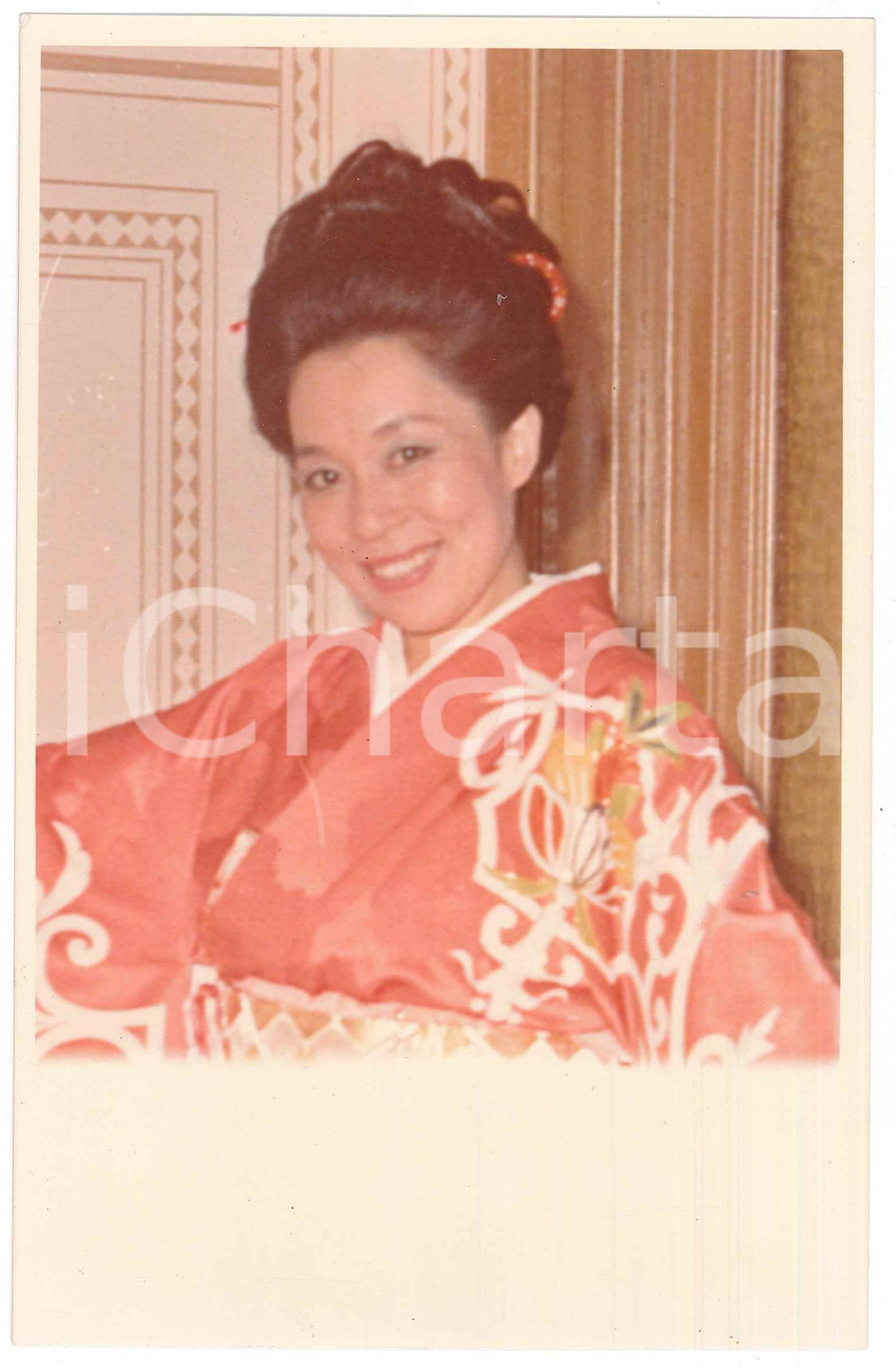Fotografia d epoca originale 1975 ca SALSOMAGGIORE TERME Teatro Nuovo  Soprano Chitose MATSUMOTO Foto 12x20 1
