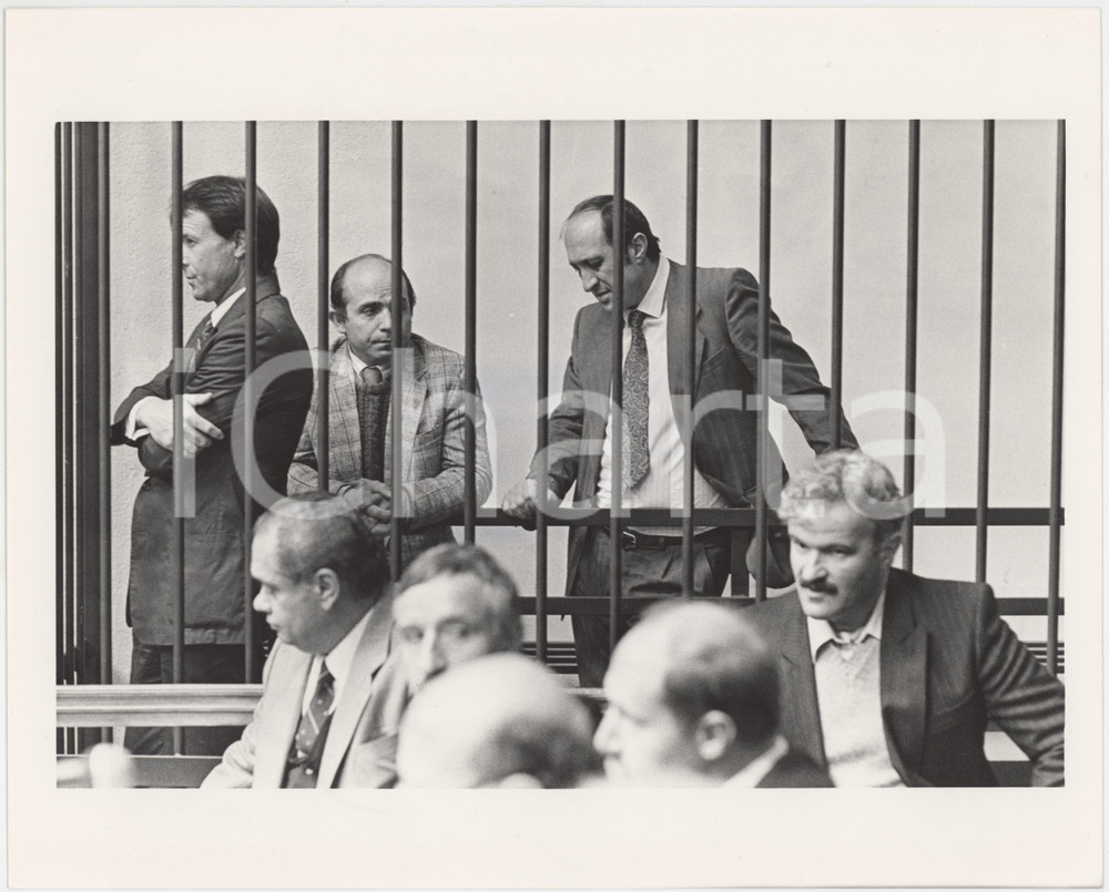 Fotografia d epoca originale 1987 TRIBUNALE DI COMO ? Donato LO SASSO Giuseppe STALTARI Giuseppe LUPIS Foto 1