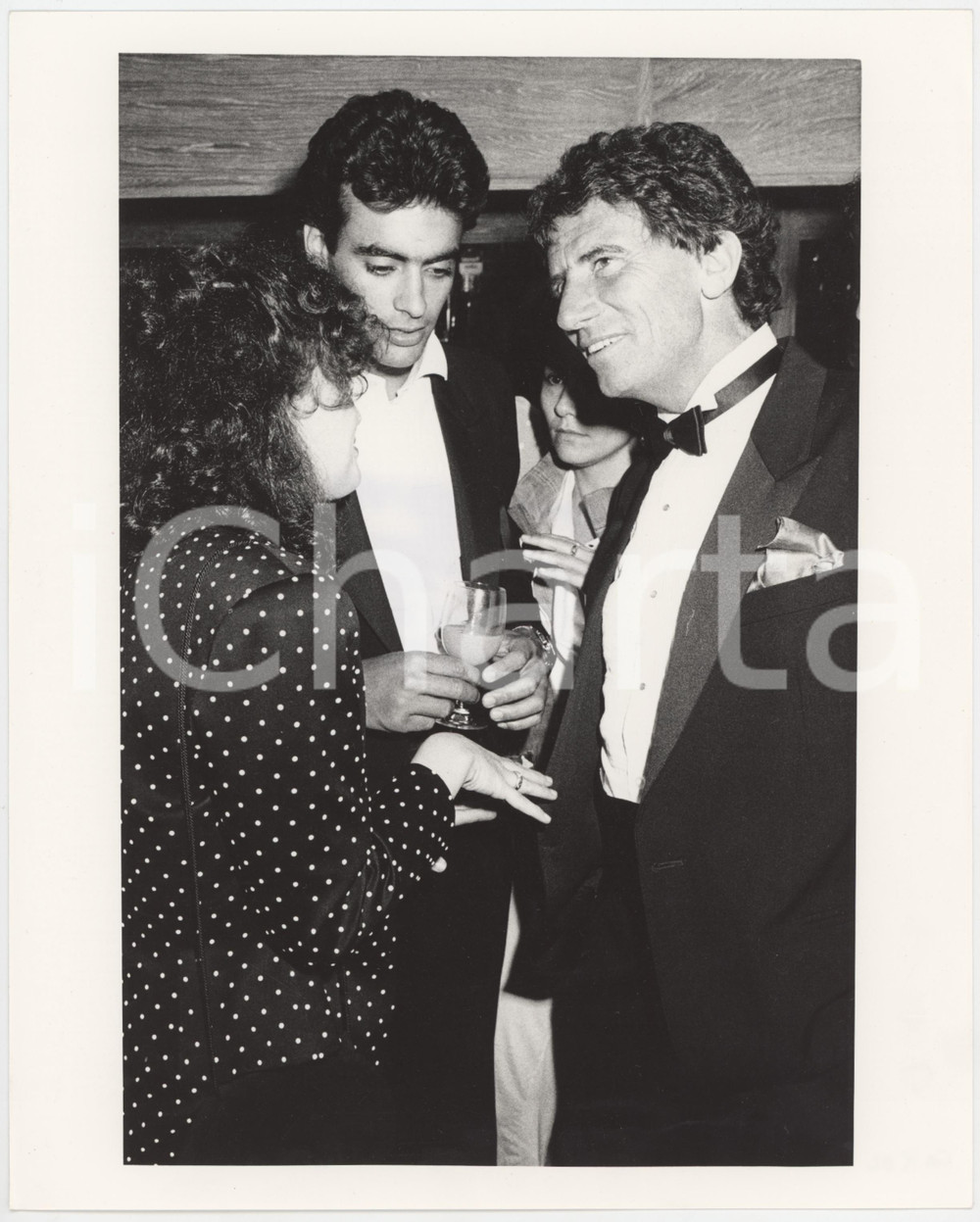 Fotografia d epoca originale 1990 ca CANNES Anthony DELON Caroline e Frank LANG Foto 20x25 cm 2 1