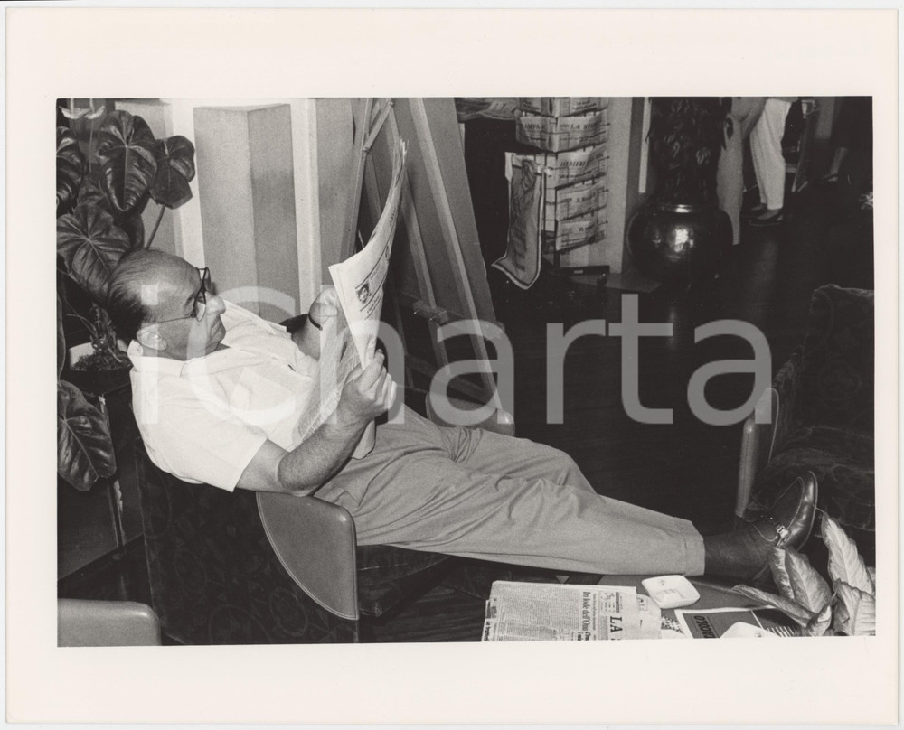 Fotografia d epoca originale 1985 ca RAI Giuseppe ROSSINI Ritratto del dirigente  Foto 20x25 cm 4 1