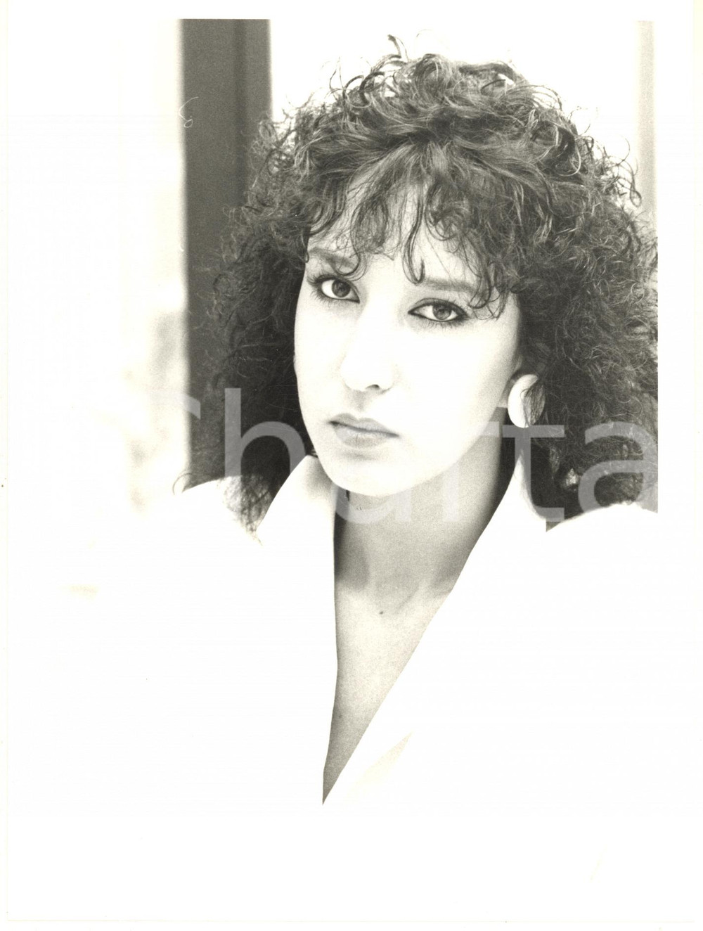 Fotografia d epoca originale 1985 ca MUSICA ITALIA Silvia CONTI cantautrice  Ritratto Foto 1