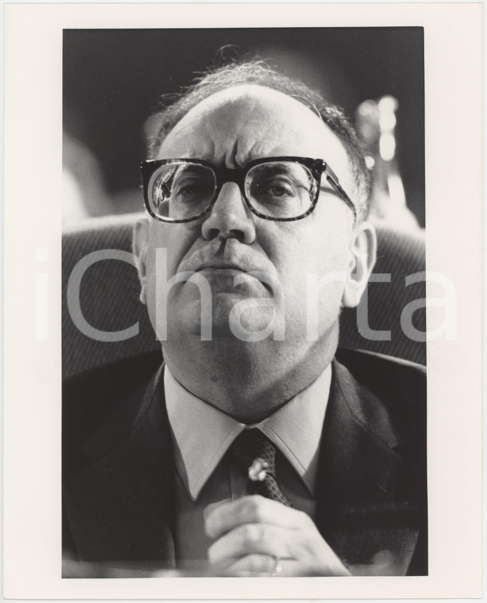 Fotografia d epoca originale 1985 ca PARTITO SOCIALISTA Rino FORMICA Politico PSI Foto 20x25 cm 4 1