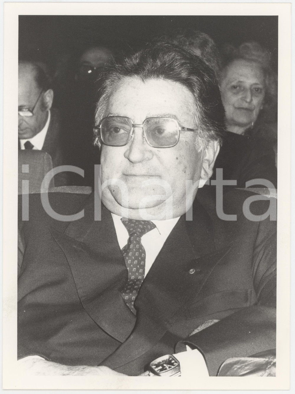 Fotografia d epoca originale 1985 ca CNR Hermes EMANUELLI Responsabile progetti finalizzati  Foto 18x24 cm 1
