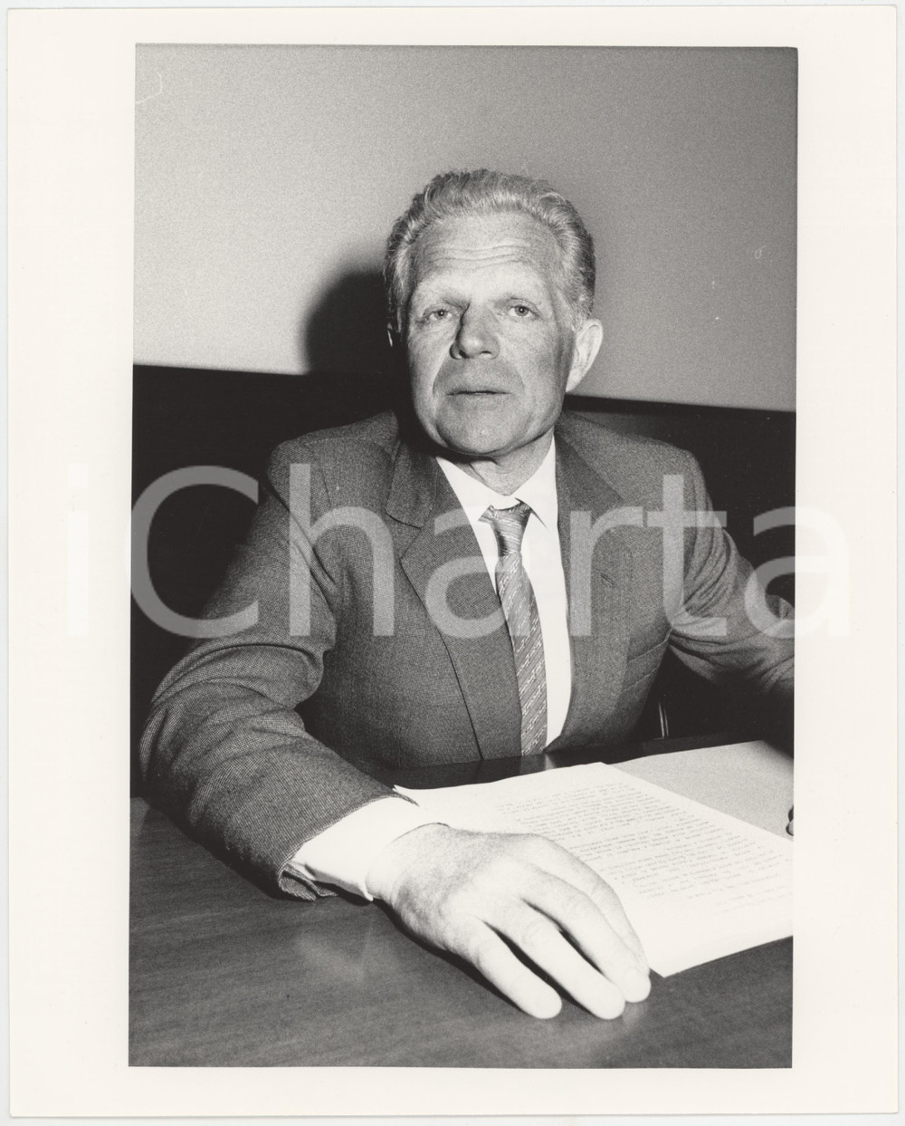 1985 MILANO Pio PIGORINI Presidente SNAM Foto 20x25 cm (1) Fotografia originale di agenzia. GOOD/buono  Formato: 20x25 cm originale e autentica 1