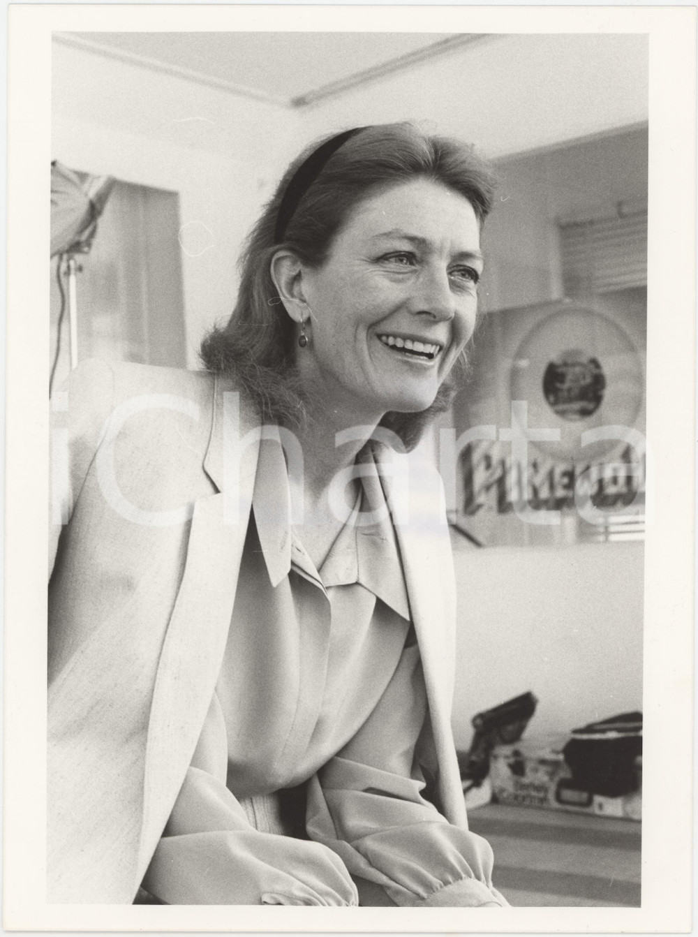 Fotografia d epoca originale 1985 ca PINEWOOD STUDIOS Vanessa REDGRAVE Ritratto attrice  Foto 18x24 cm 1
