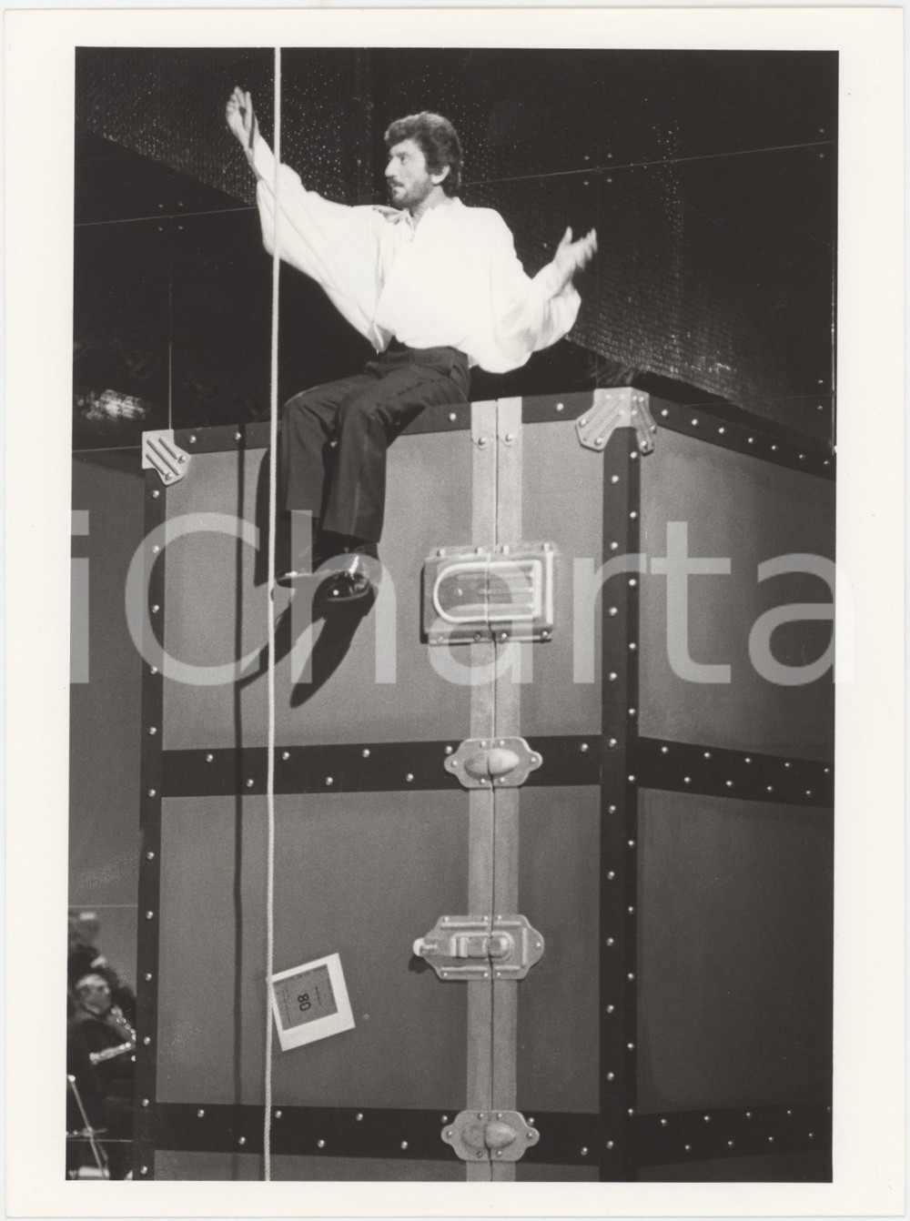 Fotografia d epoca originale 1986 RAI UNO Io a modo mio  Gigi PROIETTI Ritratto  Foto 18x24 cm 1