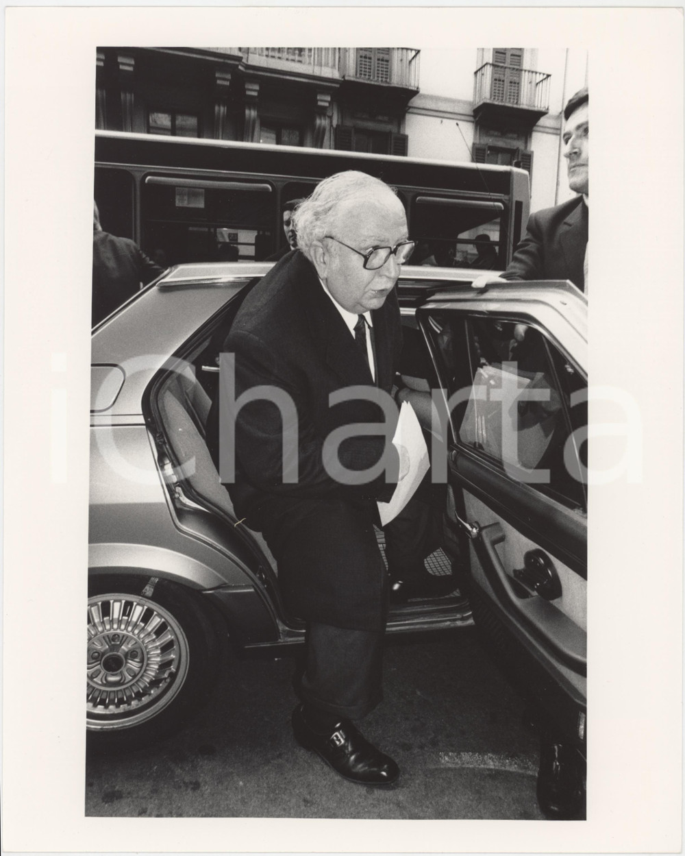 Fotografia d epoca originale 1985 ca PARTITO REPUBBLICANO Giovanni SPADOLINI Politico PRI Foto 20x25 cm 10 1