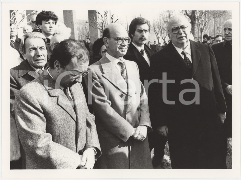 Fotografia d epoca originale 1990 ca MILANO  POLITICA Carlo TOGNOLI Enzo VICARI Giovanni SPADOLINI Foto 1
