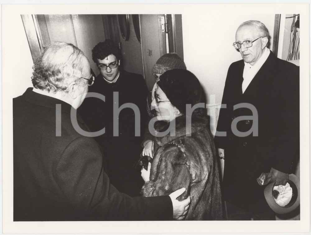 Fotografia d epoca originale 1985 MILANO Funerali di Innocenzo GASPARINI  Giovanni SPADOLINI Foto 24x18 2 1