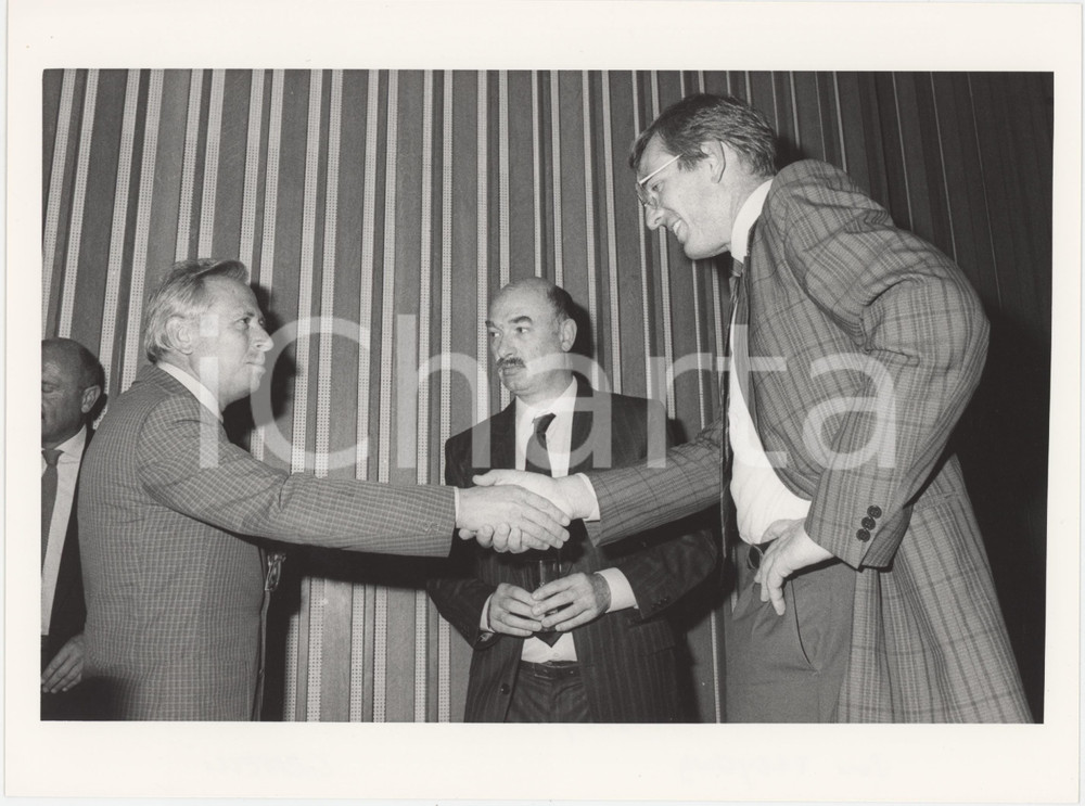 Fotografia d epoca originale 1988 PROGETTO EUREKA Luigi GRANELLI Politico DC Foto 18x24 cm 1