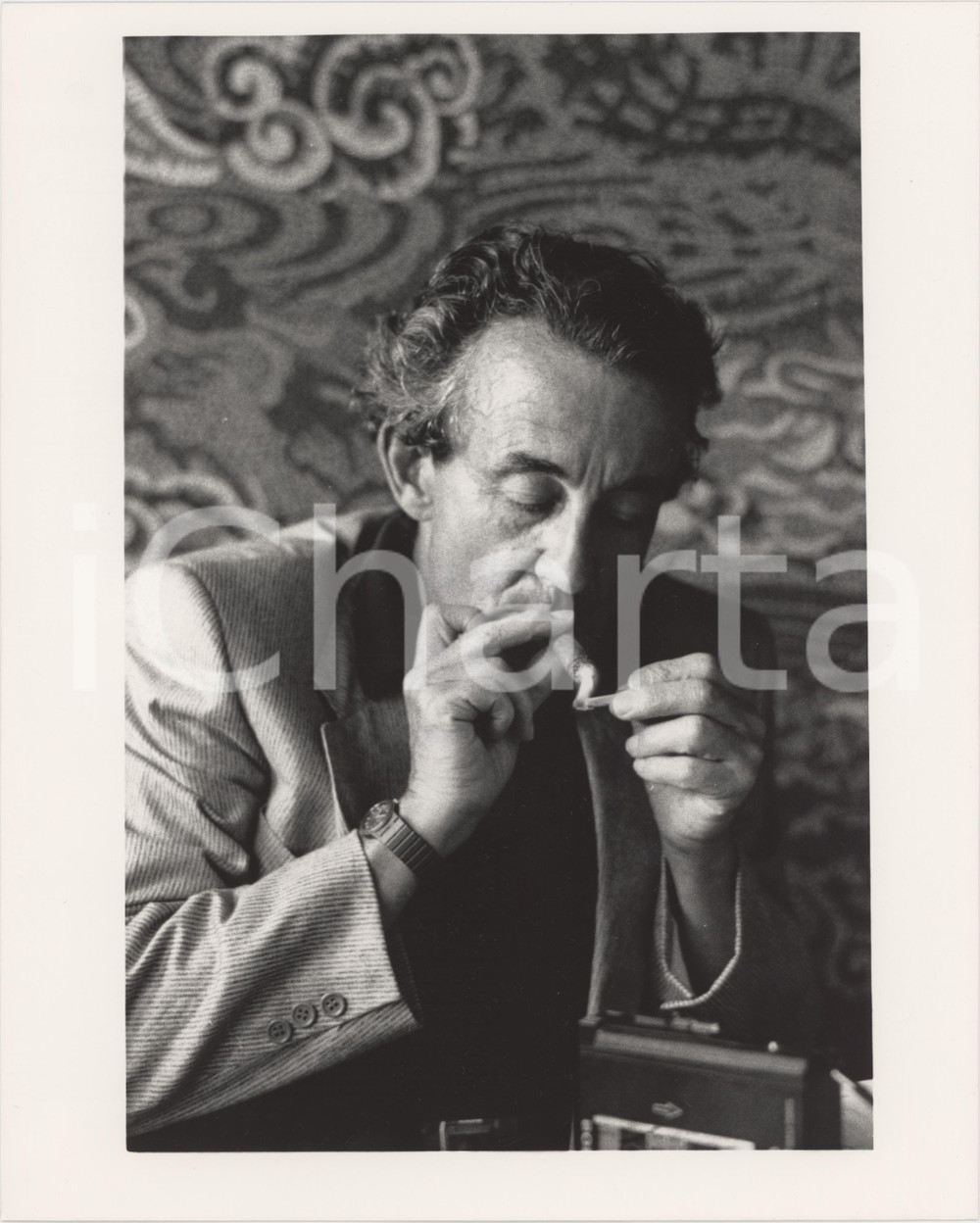 Fotografia d epoca originale 1987 VENEZIA Mostra del Cinema  Louis MALLE fuma un sigaro  Foto 20x25 cm 1 1