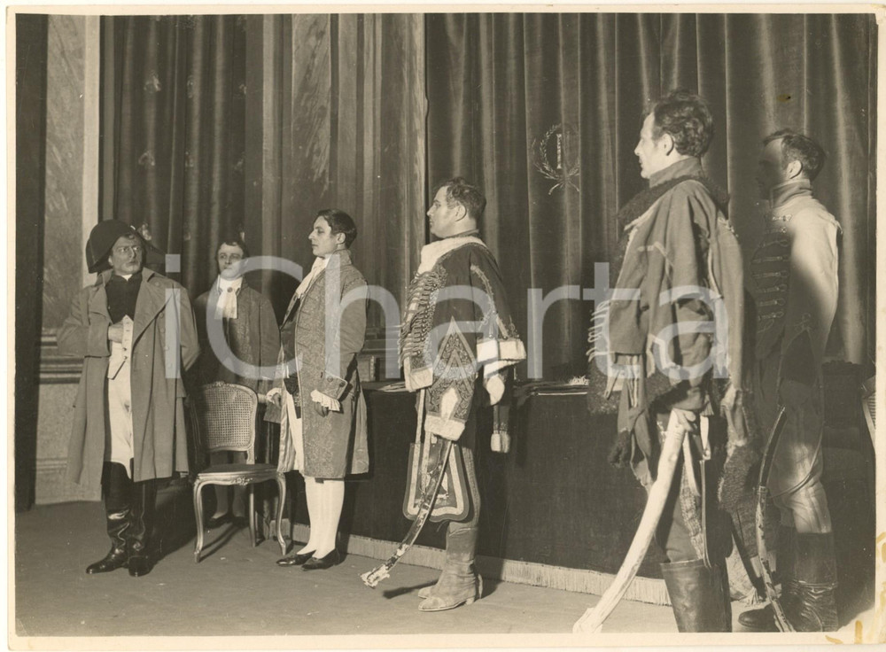 Fotografia d epoca originale 1932 ROMA TEATRO Campo di Maggio  Corrado RACCA nel ruolo di Napoleone 2 1
