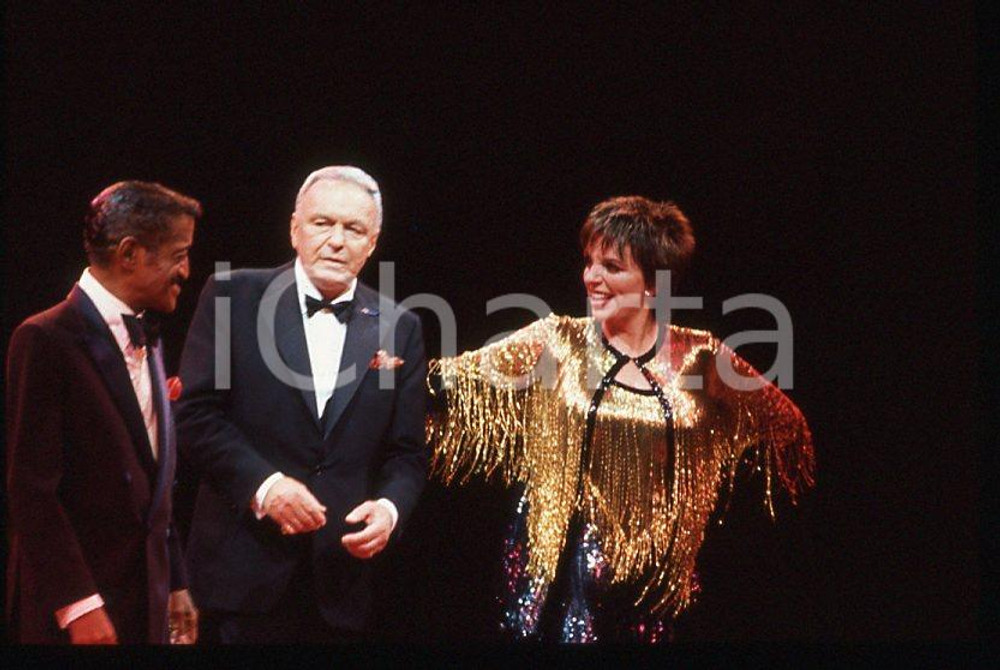Fotografia d epoca originale Sammy DAVIS jr Frank SINATRA Liza MINNELLI 1989 LONDON 35mm vintage slide 1 1