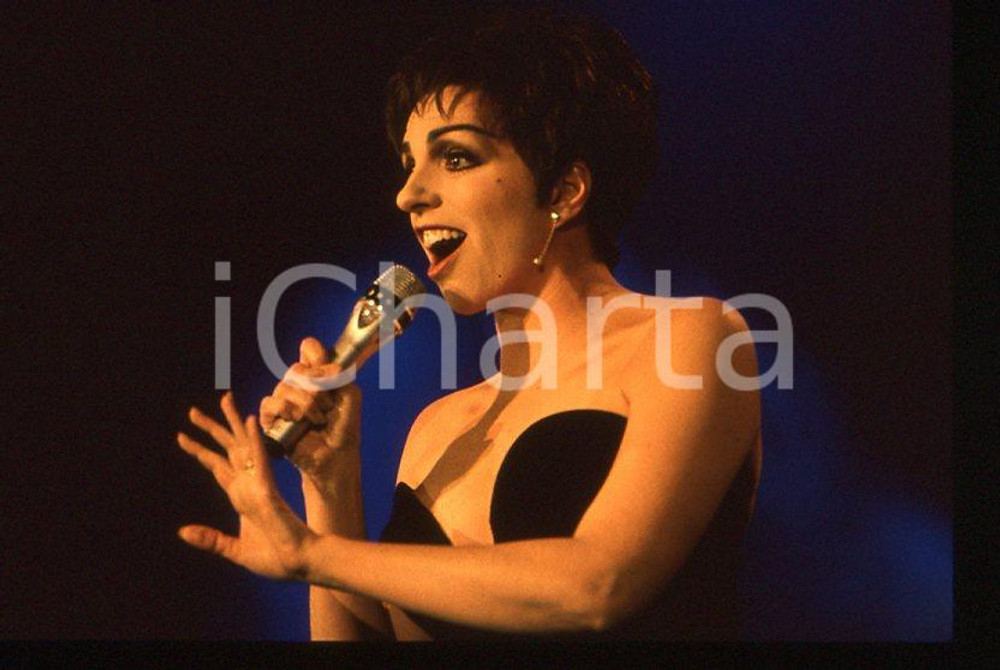 Fotografia d epoca originale Liza MINNELLI  40Â° Festival di SANREMO 1990 35mm vintage slide 12 1