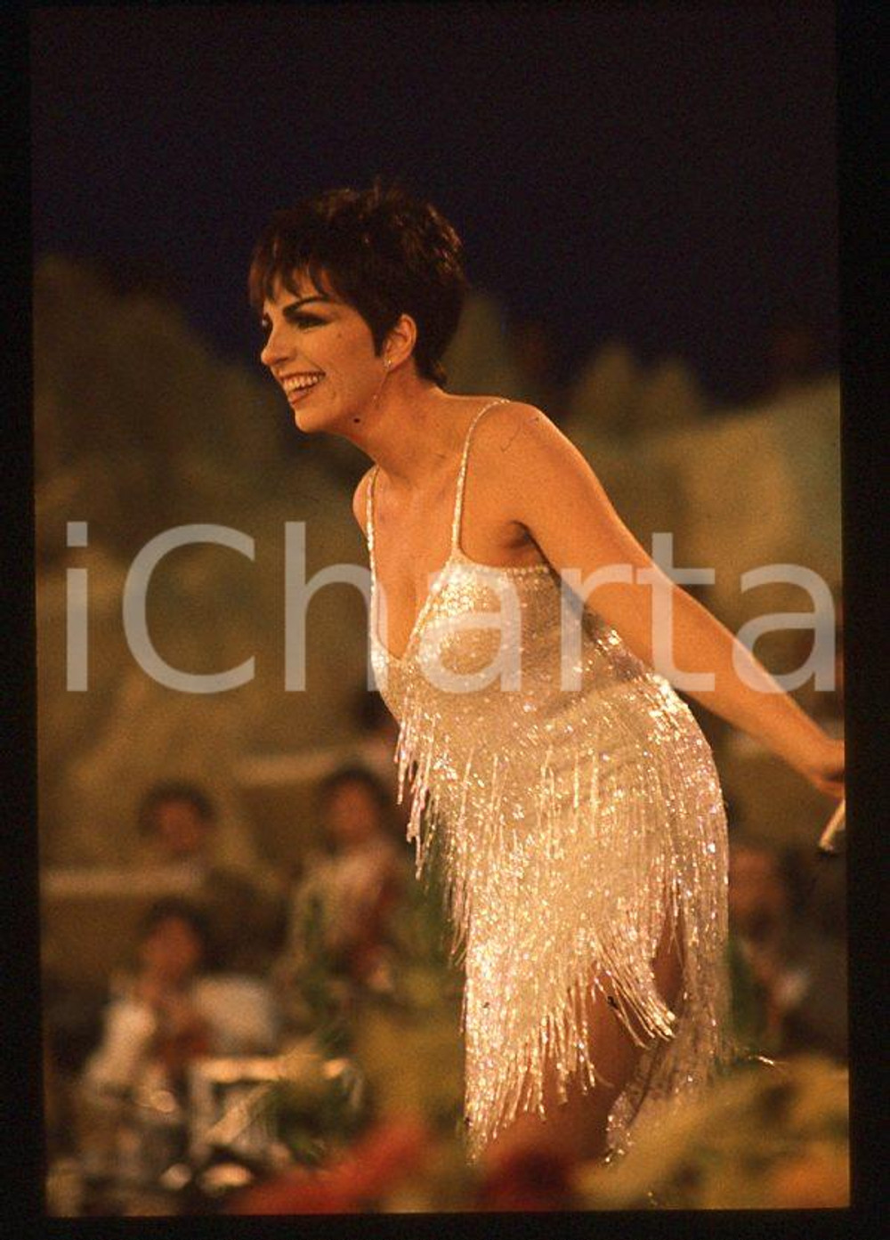 Fotografia d epoca originale Liza MINNELLI  40Â° Festival di SANREMO 1990 35mm vintage slide 36 1