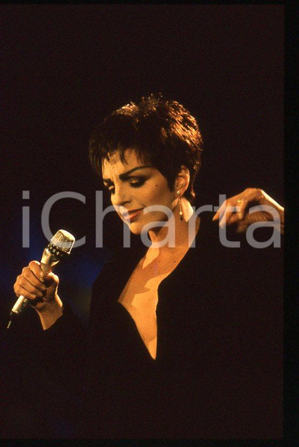Fotografia d epoca originale Liza MINNELLI  40Â° Festival di SANREMO 1990 35mm vintage slide 38 1