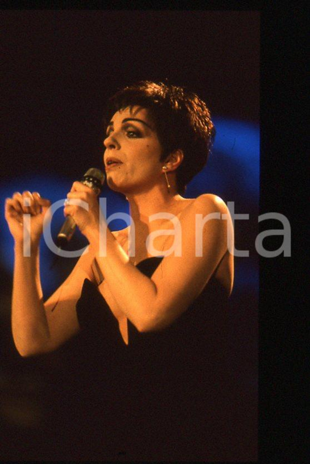 Fotografia d epoca originale Liza MINNELLI  40Â° Festival di SANREMO 1990 35mm vintage slide 46 1