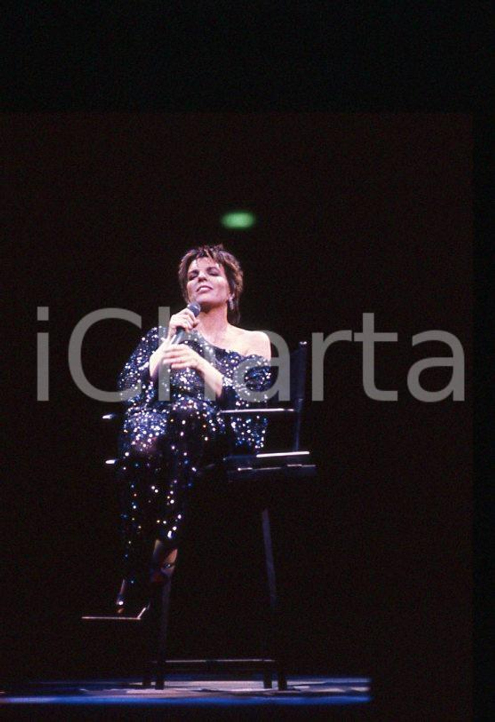 Fotografia d epoca originale Liza MINNELLI on stage   ITALY ? 1990 ca 35mm vintage slide 10 1