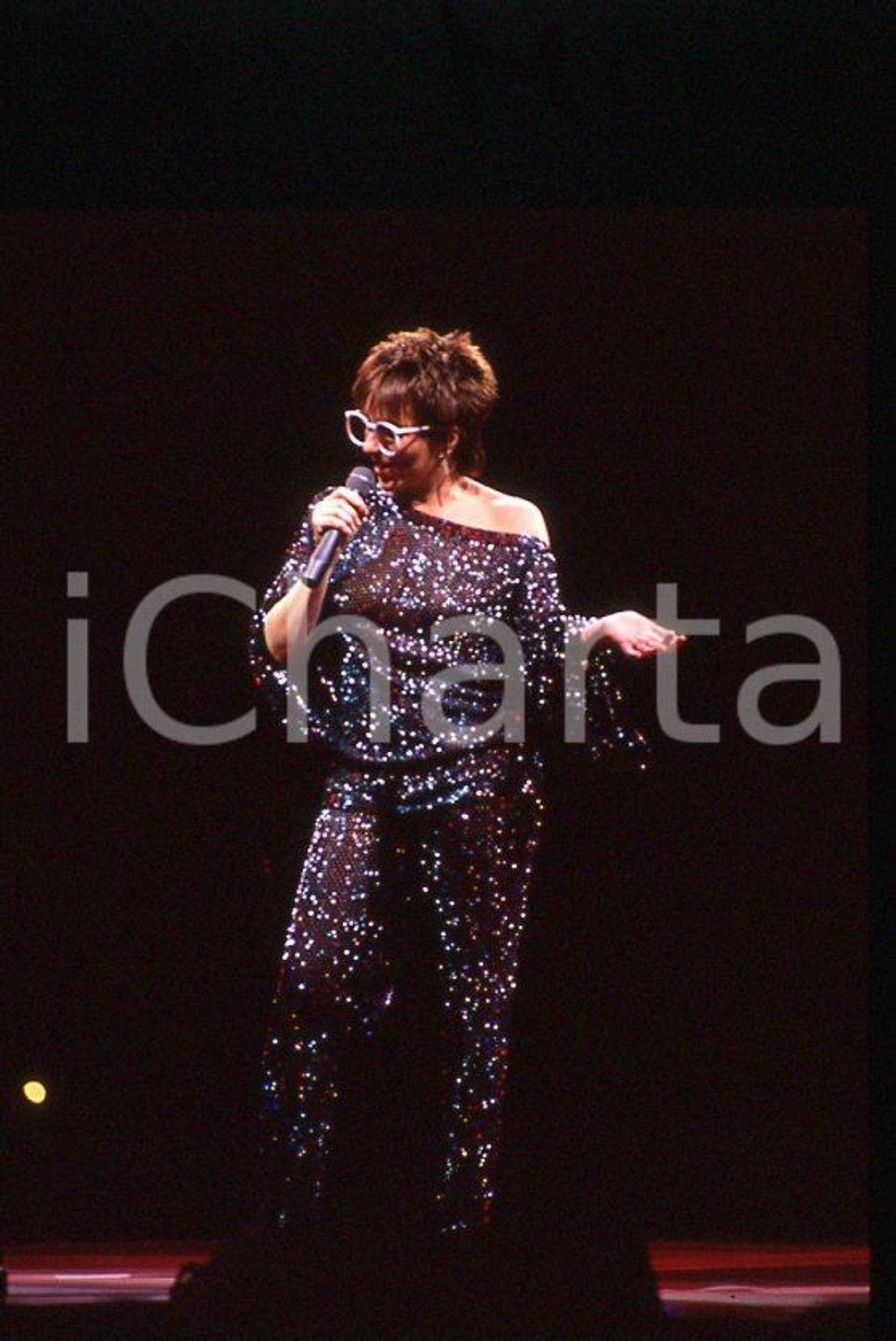 Fotografia d epoca originale Liza MINNELLI on stage   ITALY ? 1990 ca 35mm vintage slide 14 1