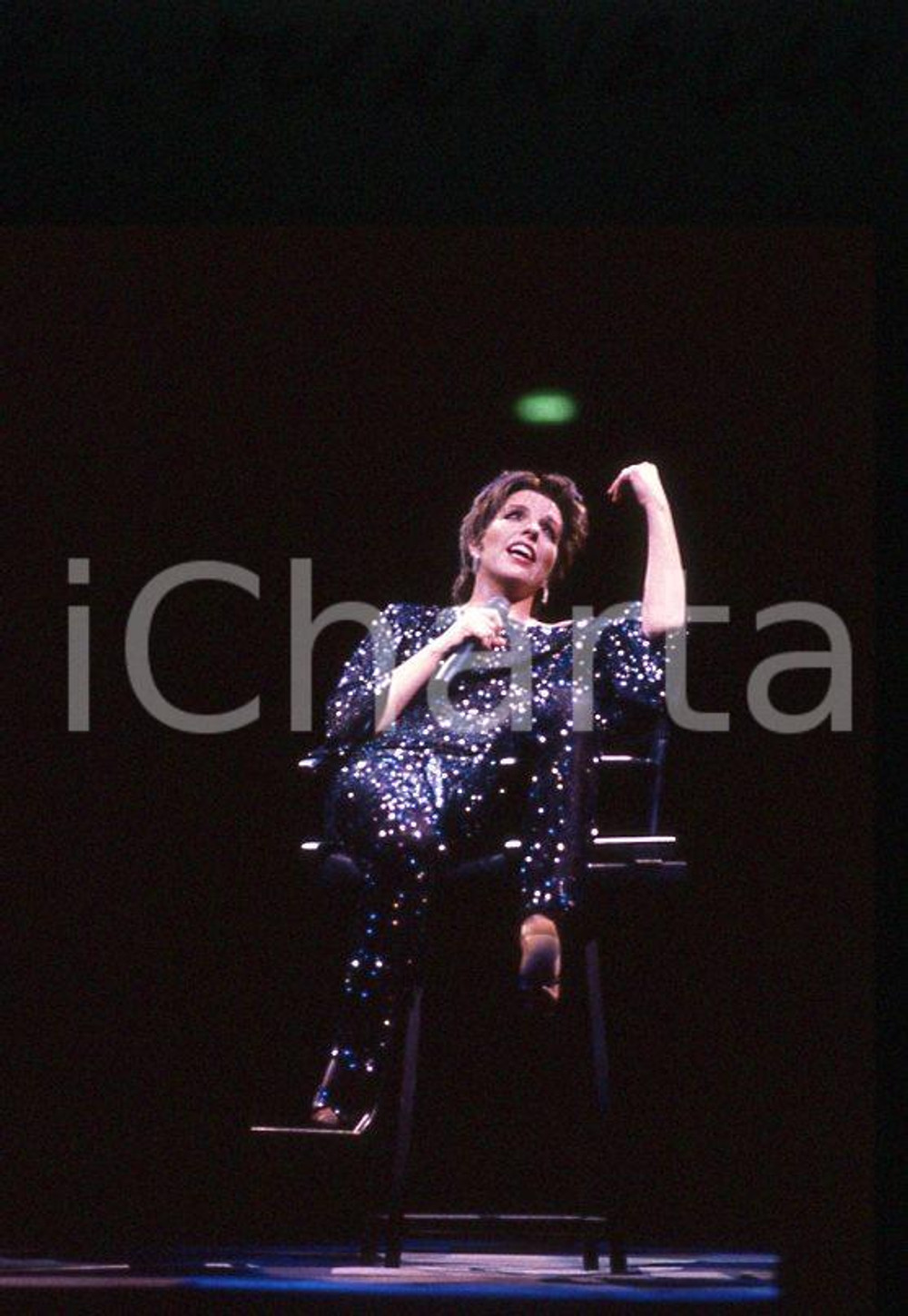 Fotografia d epoca originale Liza MINNELLI on stage   ITALY ? 1990 ca 35 mm vintage slide 31 1