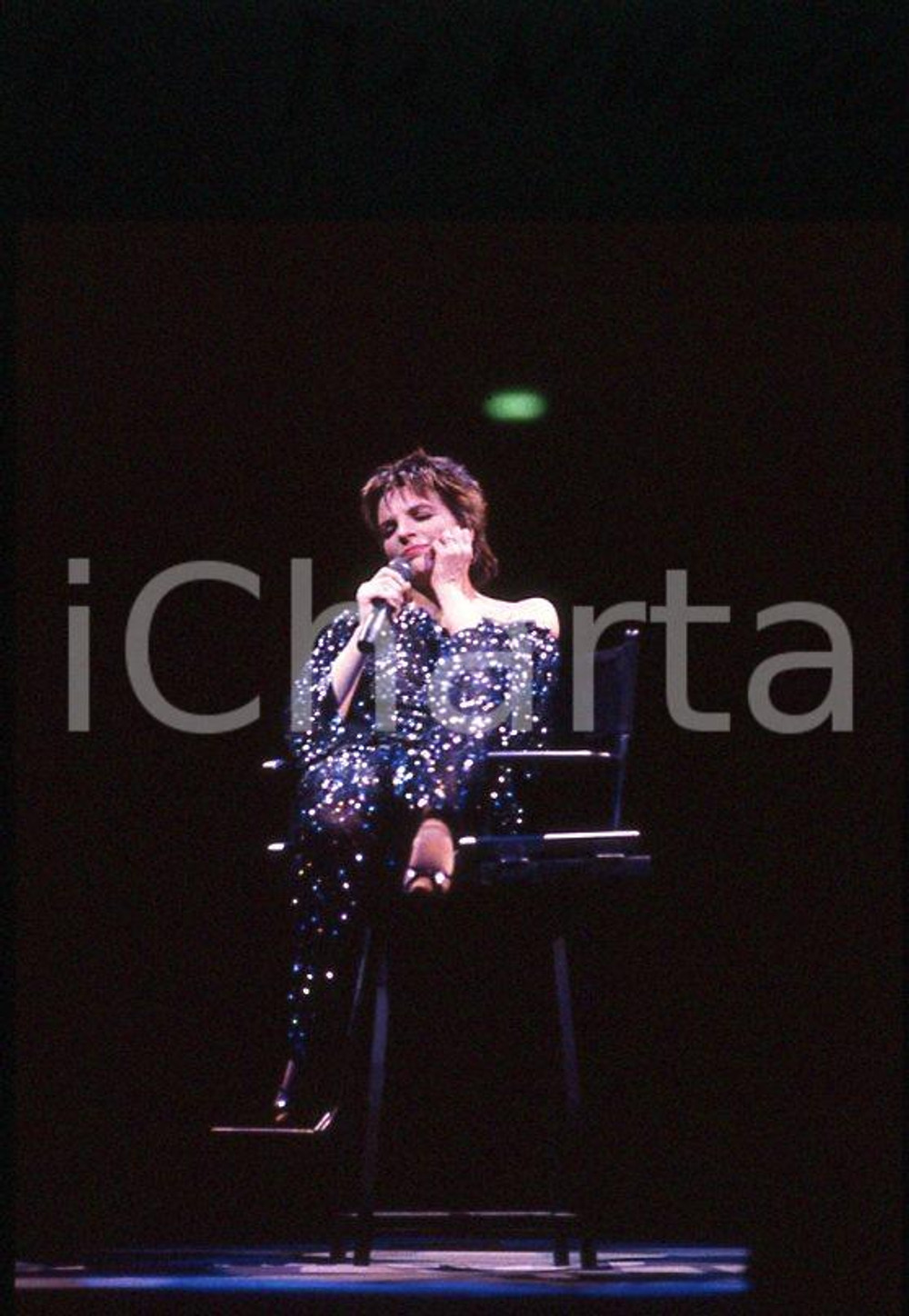 Fotografia d epoca originale Liza MINNELLI on stage   ITALY ? 1990 ca 35 mm vintage slide 37 1