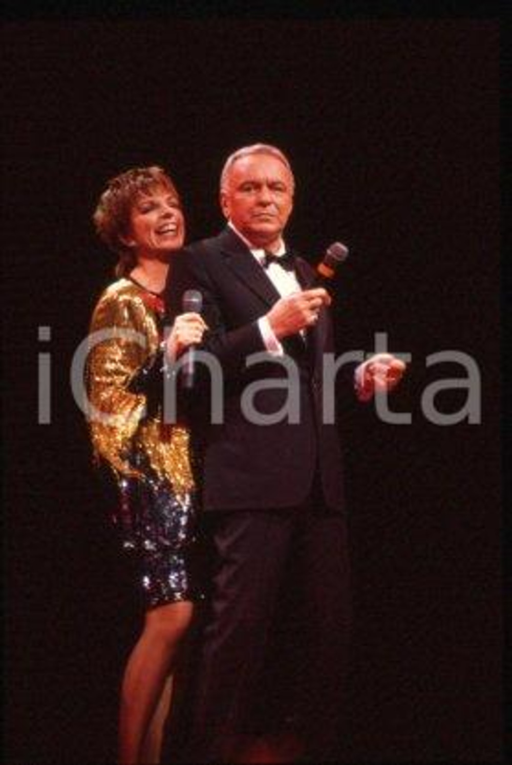 Fotografia d epoca originale Frank SINATRA Liza MINNELLI 1989 LONDON Royal Albert Hall 35mm vintage slide 3 1