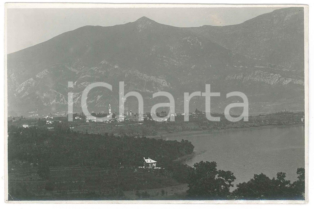 Fotografia d epoca originale 1920 ca OGGIONO LC Veduta panoramica dal lago  Fotografia anonima 14x9 cm 1