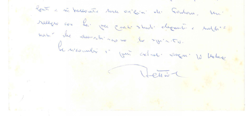 Autografo originale 1980 ca PADOVA Giuseppe BETTIOL  Biglietto di ringraziamento  AUTOGRAFO 1
