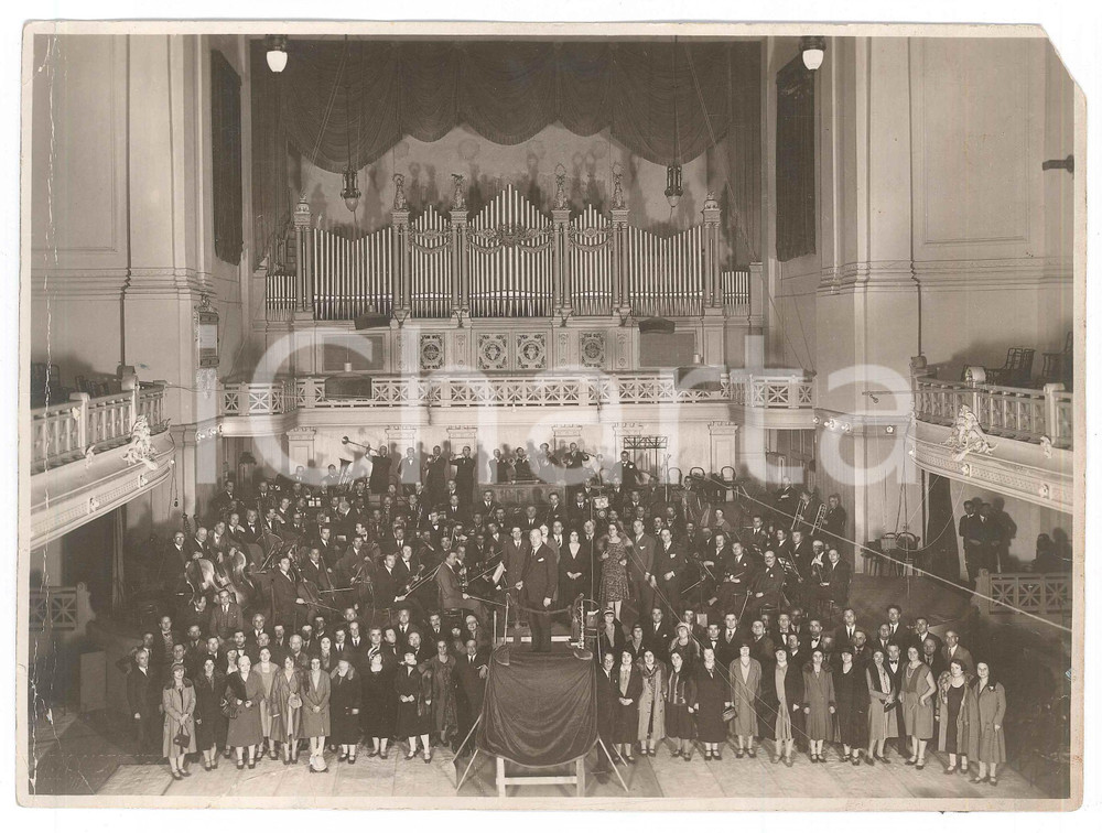 Fotografia d epoca originale 1928 NEW YORK Metropolitan Opera House Aida  Orchestra and singers RARE photo 1