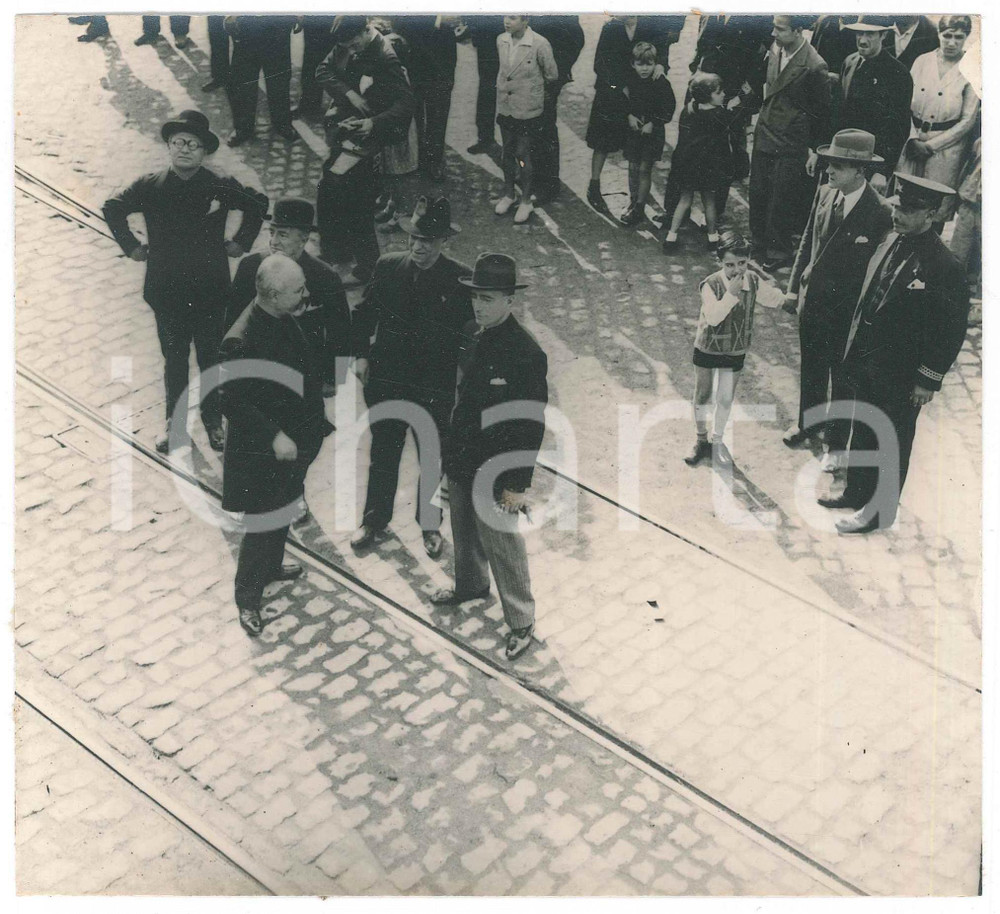 Documento originale, autentico 1932 NAPOLI Inaugurazione centrale termica ENTE AUTONOMO VOLTURNO Gerarchi Foto 1