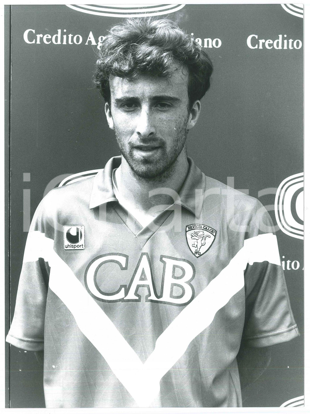Fotografia d epoca originale 1992 BRESCIA CALCIO Gianni FLAMIGNI Ritratto del calciatore  Foto 18x23 cm 1