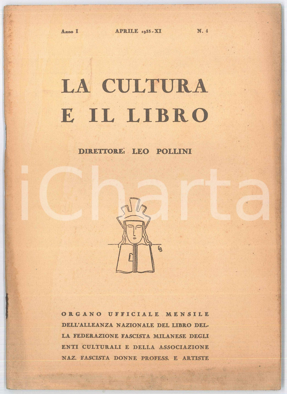 Giornale, rivista storica 1935 MILANO  LA CULTURA E IL LIBRO  Leone XIII e il conte Soderini Rivista 1