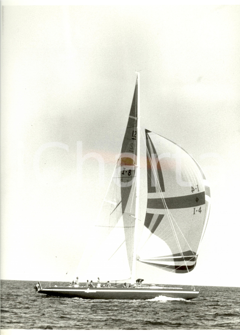 Fotografia d epoca originale 1987 FREMANTLE Louis Vuitton Cup AZZURRA II Yacht club COSTA SMERALDA Foto 3 1