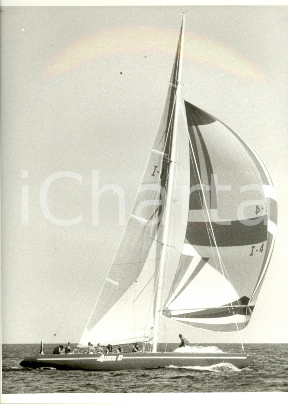 Fotografia d epoca originale 1987 FREMANTLE Louis Vuitton Cup AZZURRA II Yacht club COSTA SMERALDA Foto 4 1