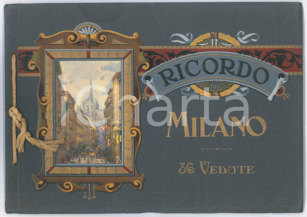 Libro, pubblicazione d epoca 1910 ca TURISMO MILANO Album ricordo ILLUSTRATO  36 vedute 32x23 cm 1