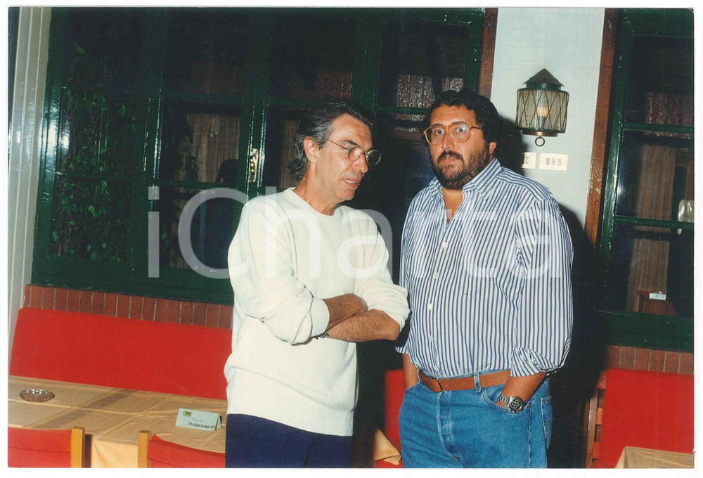 Fotografia d epoca originale 1997 CALCIO INTER Massimo MORATTI e Giovanni BRANCHINI procuratore di RONALDO 1