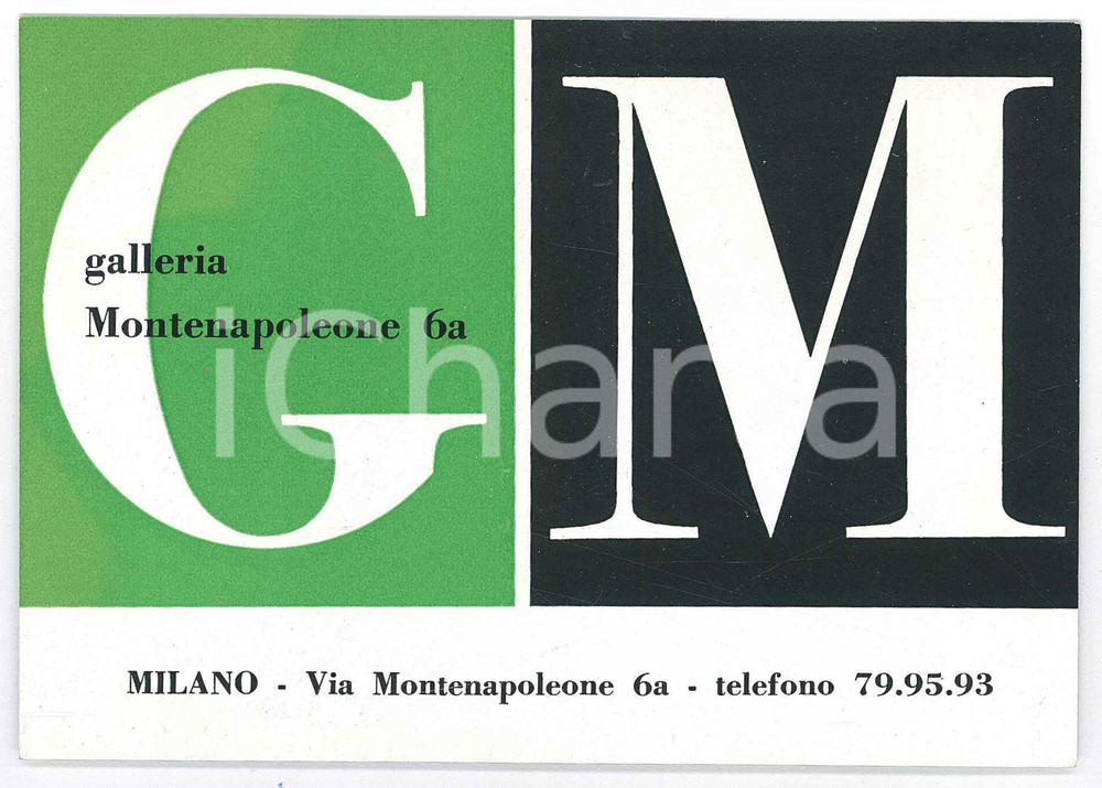 Oggetto da collezione cartaceo 1960 ca MILANO Galleria Montenapoleone  Invito mostra pittrice Emma JEKER 1